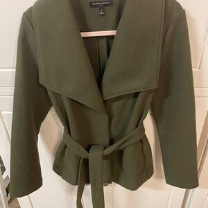 Banana Republic Women's Dark Green Belted Trench Coat